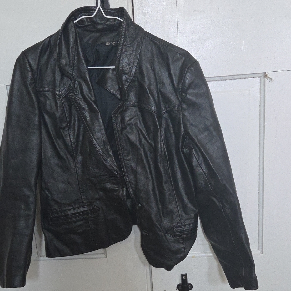Black Faux Leather Jacket